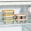 304 Stainless Steel Square Lunch Box Portable Stackable Fruit Salad Food Container with Lid Leak Proof Bento Box
