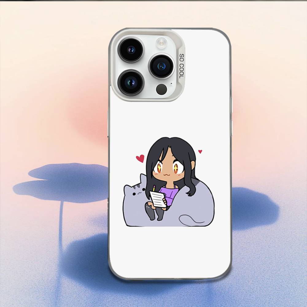 A-Aphmau Meow Anime Cats Phone Case For iPhone 16,15,14,13,12,11,Mini,Pro,E,MAX White Candy Matte Shockproof Cover
