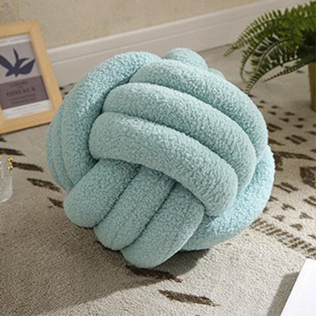Knotted Ball Throw Pillow Ultra Soft Companionship Decorative Hand-woven Knotted Ball Plush Toy Velvet PP Cotton Sofa Cushion