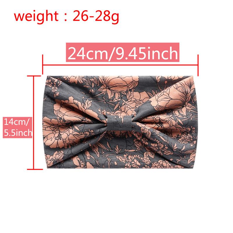 Damen Boho Stirnbänder Baumwolle Breite Turban Headwraps Rutschfeste Stretch Spa Haarbänder Workout Yoga Stirnbänder Bandage Running Bandana Haarschmuck
