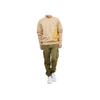 Adidas Logo Print Patchwork Crewneck Sweatshirt Men Tops Khaki HP1382