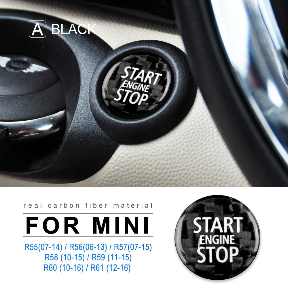

Car Ignition Switch Engine Start Stop Keyhole for Mini Cooper R55 R56 R57 R60 Panel Cover Trim Sticker Carbon Fiber Interior for R60