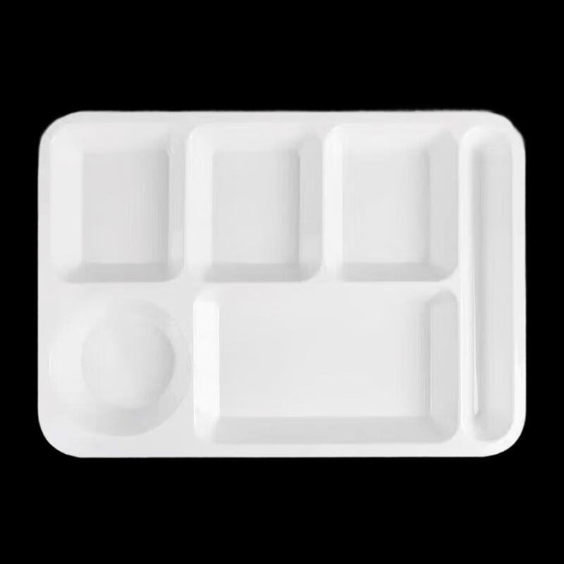 White Divided Ceramic Dinner Plate