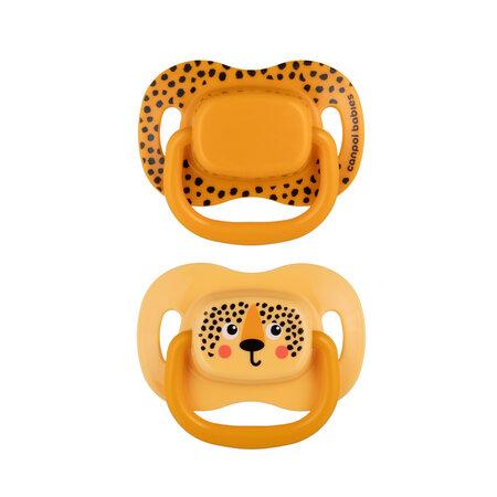 CANPOL 34/927 Silicone pacifier 0-6m symmetrical BabiesBoo 2 pcs orange