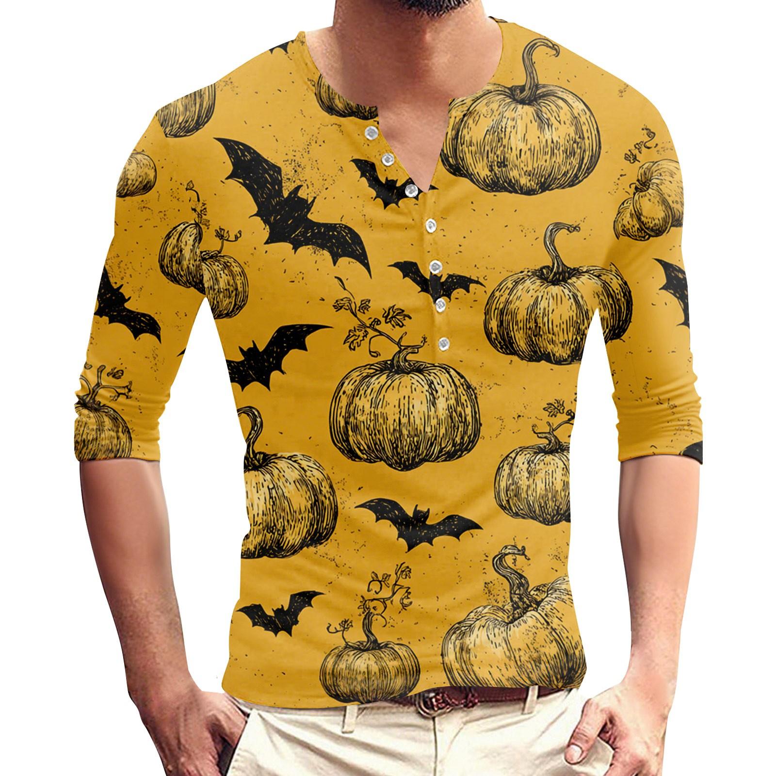 

Мужская летняя футболка с принтом на пуговицах, унисекс, свободная, повседневная, с рукавами три четверти XXXL