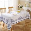 Summer Rectangle Tablecloths Spring Blue White WaterProof Table Cover Holiday Wedding Party Home Kitchen Dining Room Table Decor