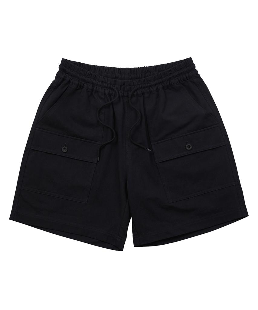 EMOTION PLANET Fake Cargo Shorts (Black)
