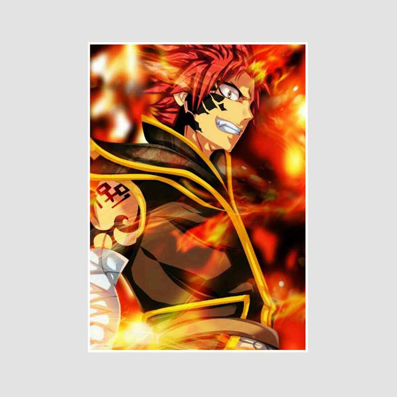 

Класичні плакати та принти аніме Fairy Tail Домашній декор Ретро Білий папір Плакат високої чіткості Настінне мистецтво Картина для декору вітальні Фреска 30x21cm