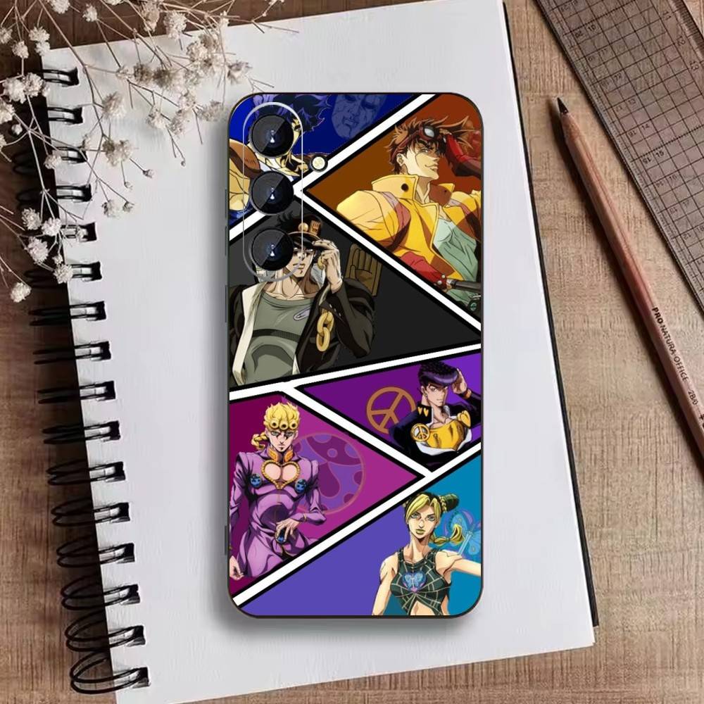 K-Anime Jojos Bizarres Adventures Phone Case For Samsung Galaxy A73,A72,A71,A70,A52,A51 Others Soft Black Cover