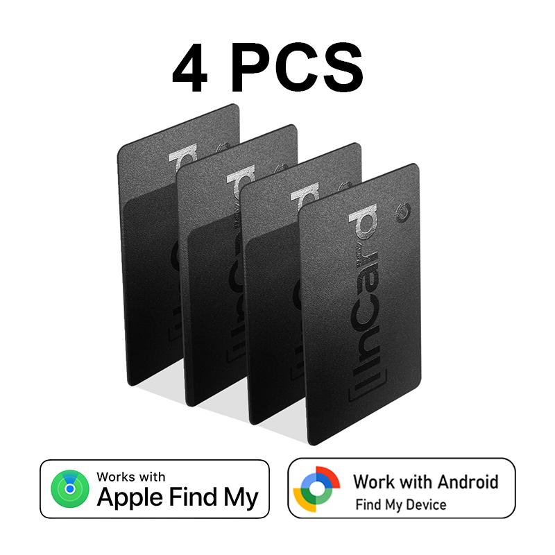 Smart Tracker Card 1-4 Pack Dual System Anti-Lost GPS Tracker Bluetooth Smart Tag For Android Google Find Hub Apple Find My