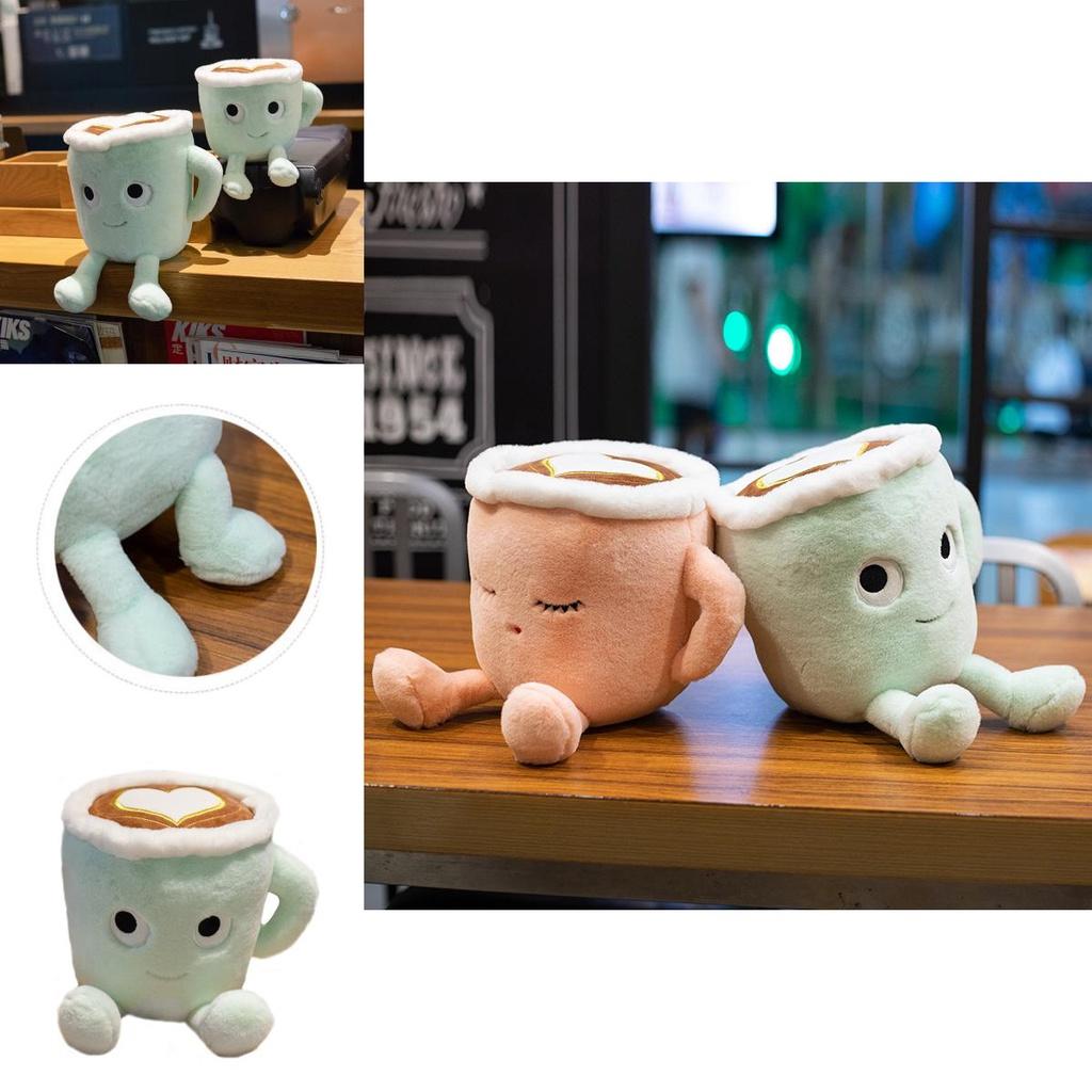Cute And Comfy Matcha Latte Coffee Cup Plush Toy For Cozy Decor