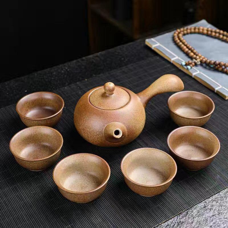Набор для чайной церемонии Гунфу из грубой керамики Haofeng