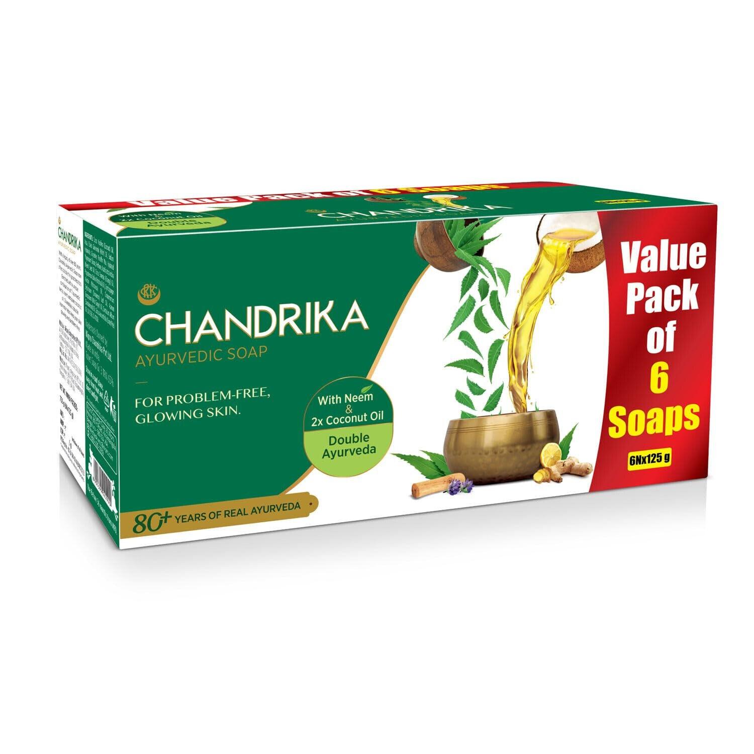 Chandrika Soap Hand Made Clear Skin 125g Pack of 6 W790 Zz-150