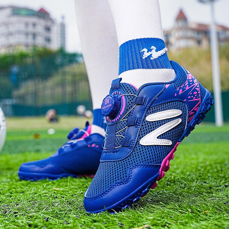 28-39 Sapatos de Futebol Infantil Juvenil Firmes Velcro Sapatos de Futebol Treino Chuteiras de Futebol Infantil Meninos Chuteiras de Futebol