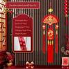 Red New Year Gold Hanging Ornament Fu character Felt Fu Character Door Hanging Luck Chinese knot Fruit Lucky Bag Pendant