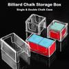 1Pcs Moistureproof Acrylic Box Plastic Cube Storage Holder Durable Billiard Accessory  Snooker Pool