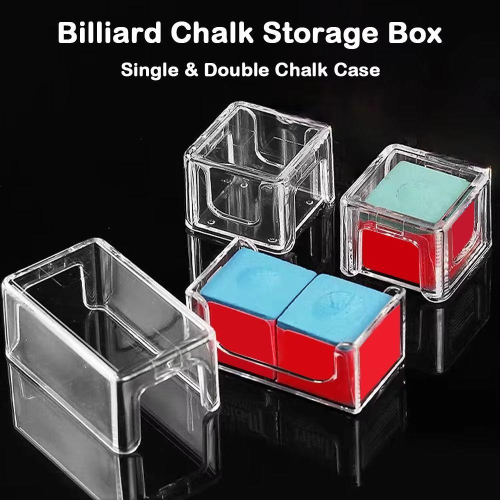 1Pcs Moistureproof Acrylic Box Plastic Cube Storage Holder Durable Billiard Accessory Snooker Pool