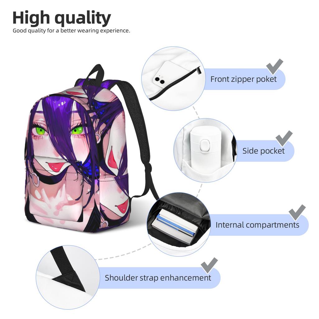 Reze alluring manga Backpack Chainsaws Mans Male Polyester Outdoor Backpacks Durable Kawaii School Bags Rucksack