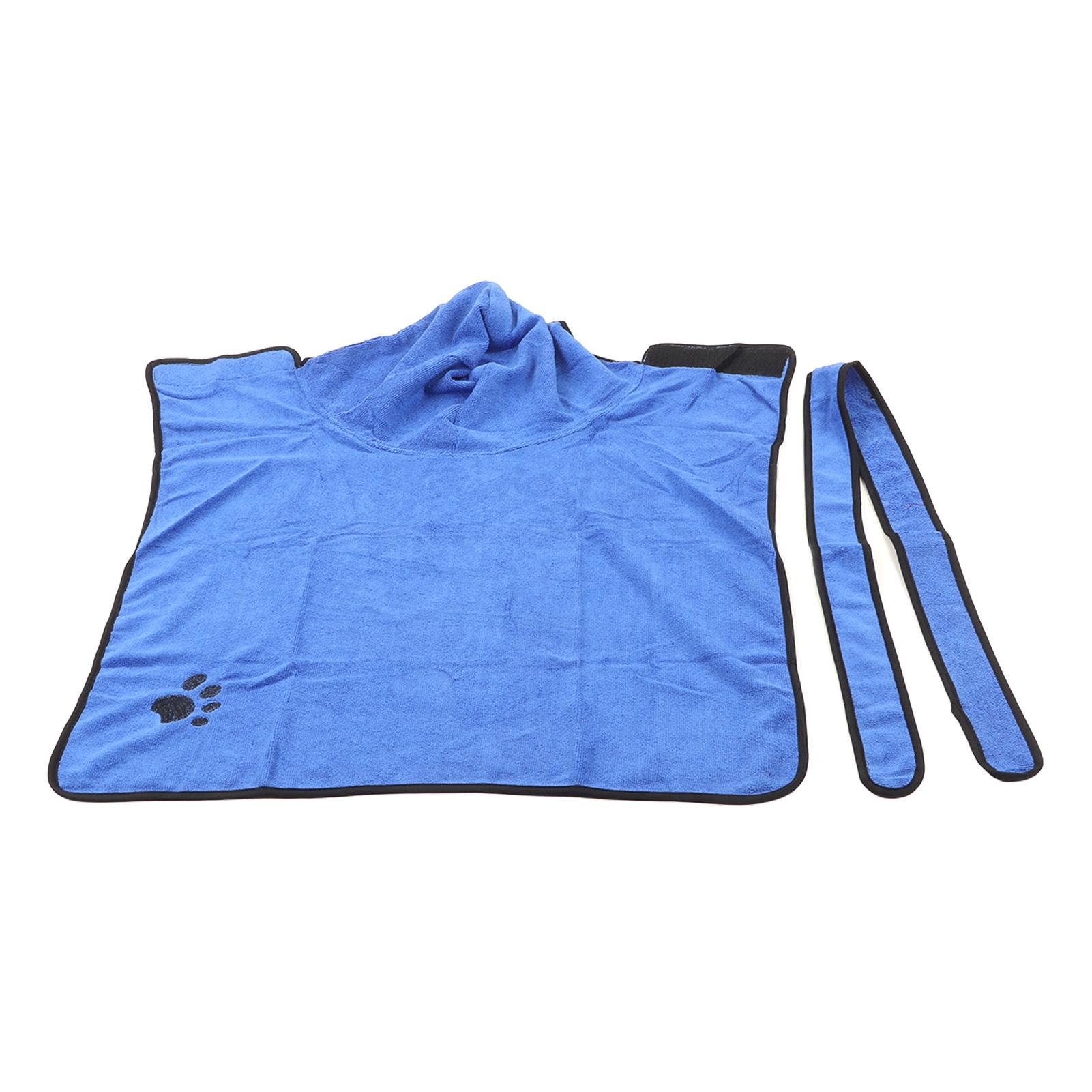 

Dog Drying Coat Microfibre Fast Drying Highly Absorbent Pet Wearable Bath Towel with Adjustable Waist Belt for Dogs Cats XS
