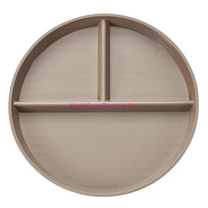 Небьющаяся тарелка с отделениями 22 см, пластиковая текстурированная сервировочная тарелка для детей