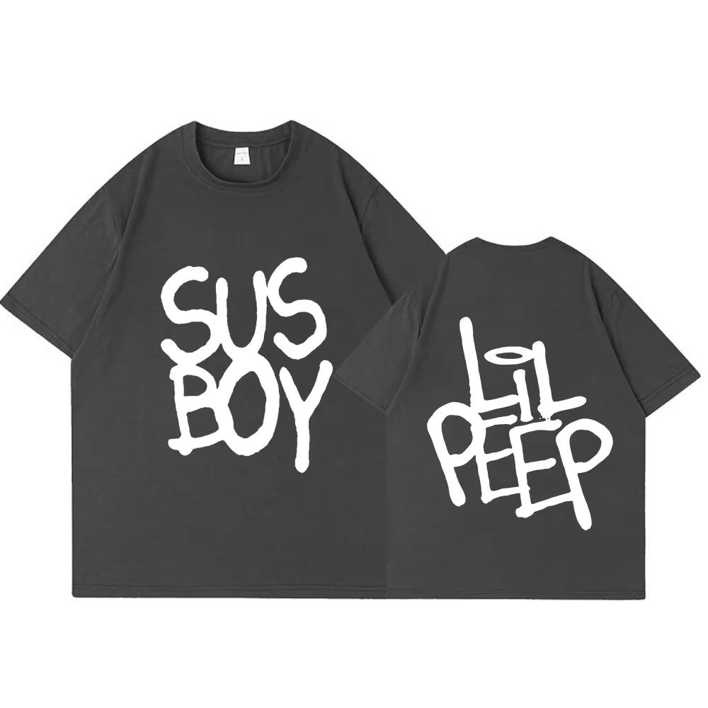 Hot Rapper Lil Peep Sus Boy Pink T Shirt Men Women Fashion Hip Hop Short Sleeve T-shirt High Quality Y2k Short Sleeves Classic