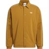 Adidas Originals Logo Pattern Polo Neck Loose Fit Coach Long Sleeve Jacket Unisex Jackets Brown KA5463