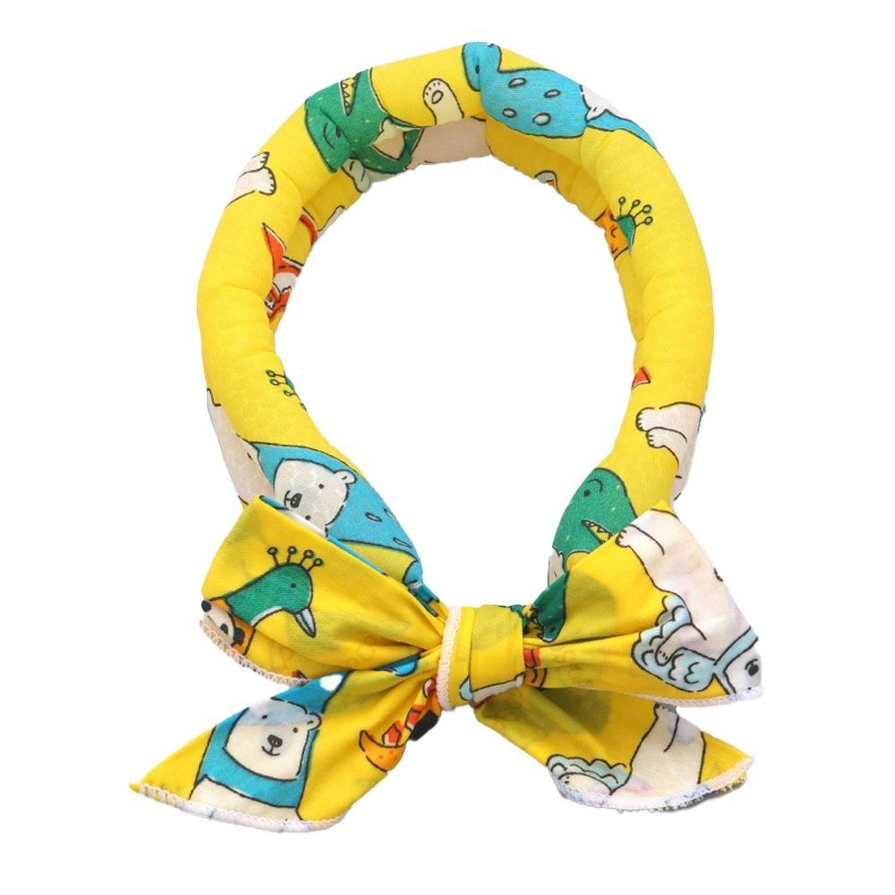Summer Cartoon Cooling Pet Scarf For Cats And Dogs Cotton Polyester Bandana For Small Animals