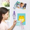 2/5Pcs 3D Printed Skeleton Refrigerator Magnet Halloween Poseable Skeleton Figurine with Movable Joints Articulated Skeleton Fridge Magnetic