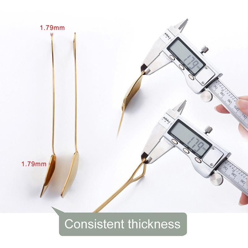 4-teiliges Kaffeelöffel-Besteck-Set aus Edelstahl, Retro-Eisenschaufel, Löffel für Eisportionierer, kreativer Löffel, Teelöffel, modisches Geschirr