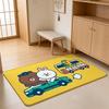 ANIME B-Brown Bear Floor Mat Absorbent Floor Mat Non-Slip Entrance Rug for Bathrooms Restrooms and Toilets