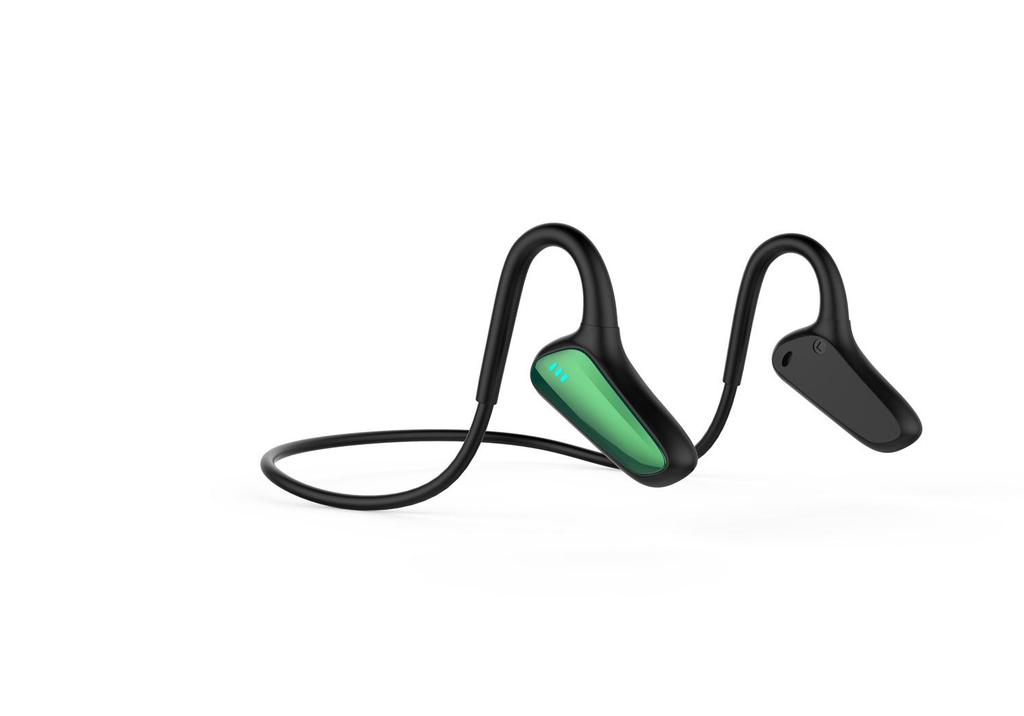 M-D8 Bluetooth Bone Conduction Earphones - Non-In-Ear, Head-Worn, True Stereo for Business and Sports.