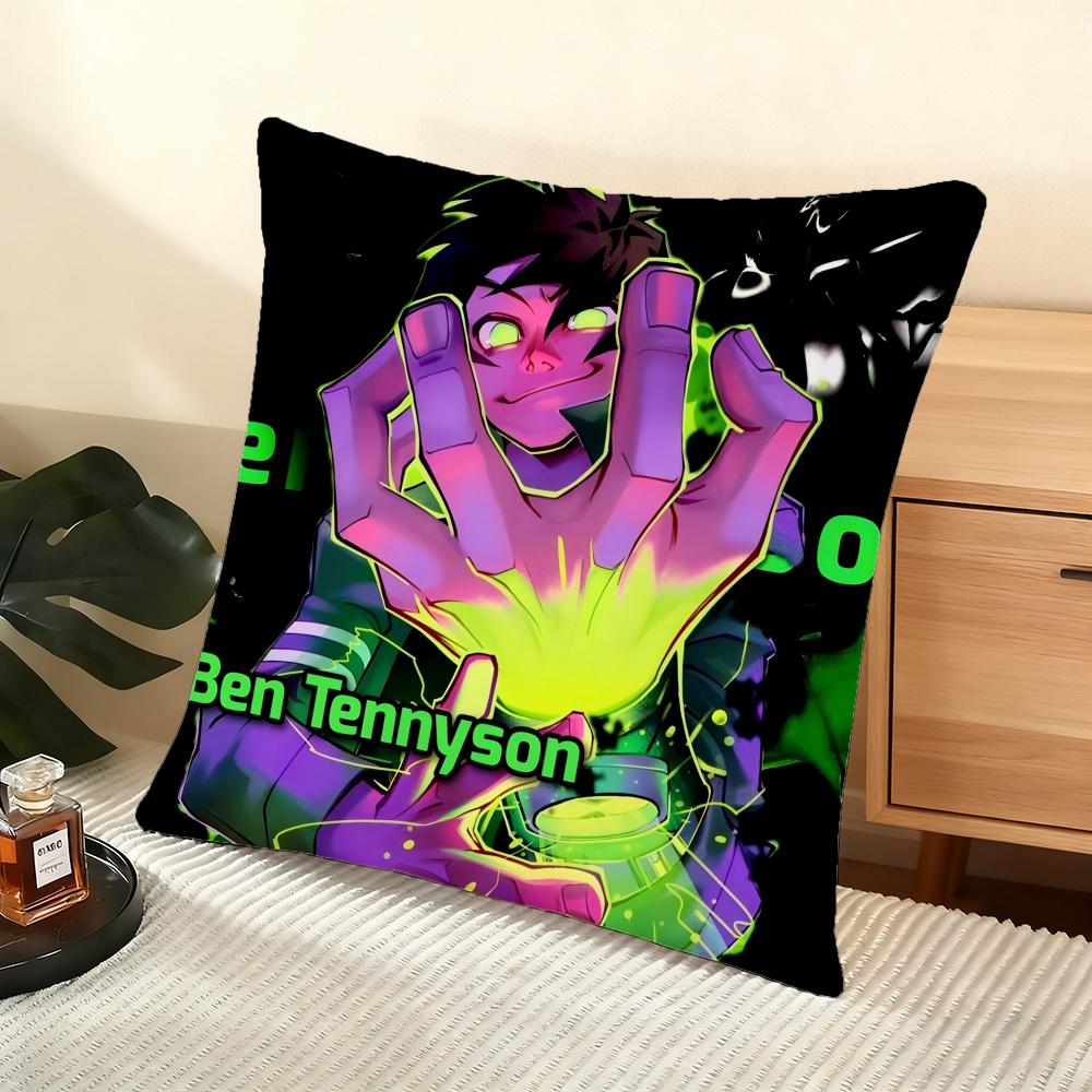 Cartoon BBen Cushion Cover Soft Short Plush Pillow Cover Smooth Cozy Texture Aesthetic Cushion Case Home Decor