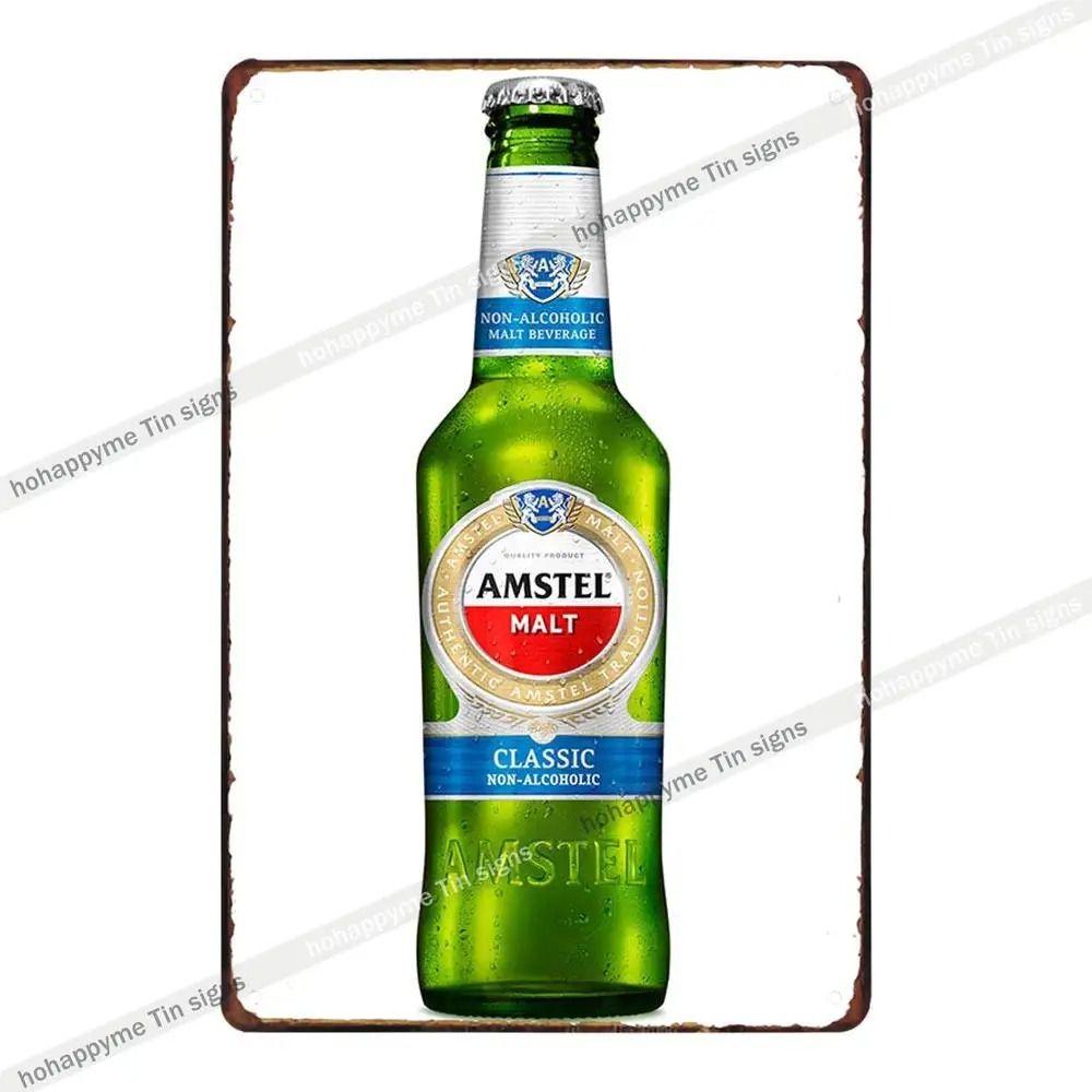 Vintage Beer Metal Tin Sign Rectangular Iron Wall Art Home Decor 20x30 Cm
