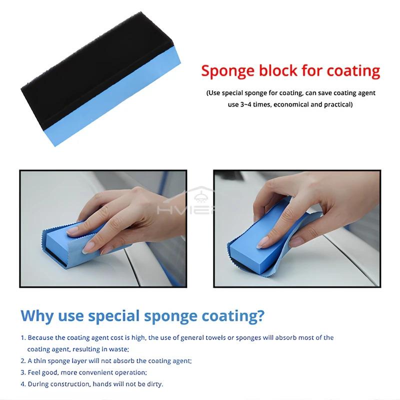 30Pcs Car Ceramic Coating Sponge Automobiles Glass Nano Wax Coat Applicator Pads Sponges for Auto Waxing Soft Polishing Clean