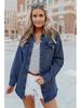 Women's Autumn/Winter Washed Denim Jacket - Loose Fit, Versatile, Single-Breasted, Long-Sleeved Top