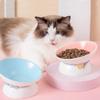 Ceramic Cat Bowl Creative Dog Food Feeding Basin Anti Knock Pet High Foot Bowl  Neck Protection