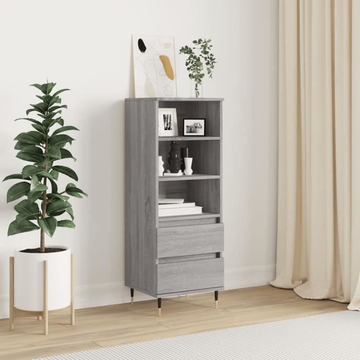 VidaXL Highboard Sonoma Grey 40x36x110 Cm Engineered Wood 831506