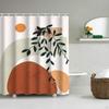 Shower Curtain Decoration Polyester Fiber W 71 x H Washable Abstract Drying Modern Bath Curtains