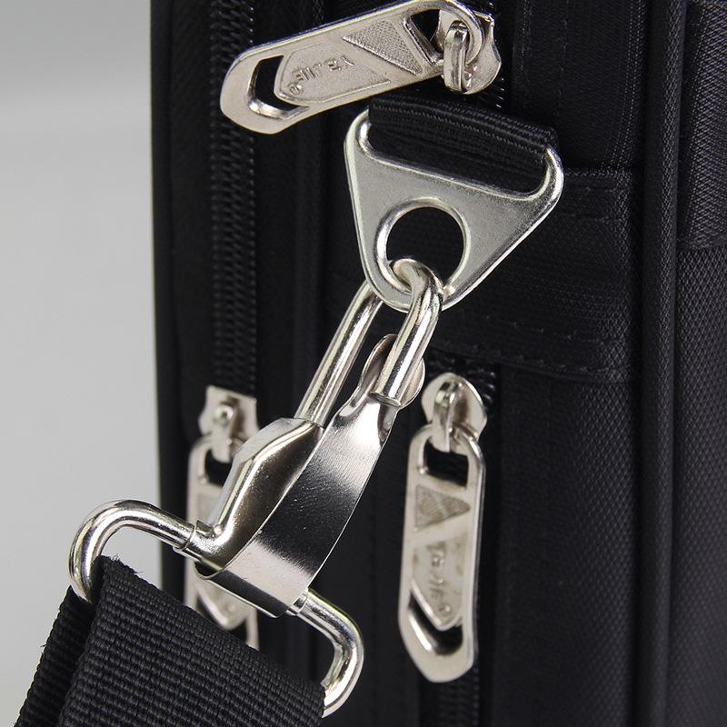 Men's Waterproof 15.6-Inch Laptop Briefcase - Oxford Cloth Handheld Shoulder Crossbody Document Bag