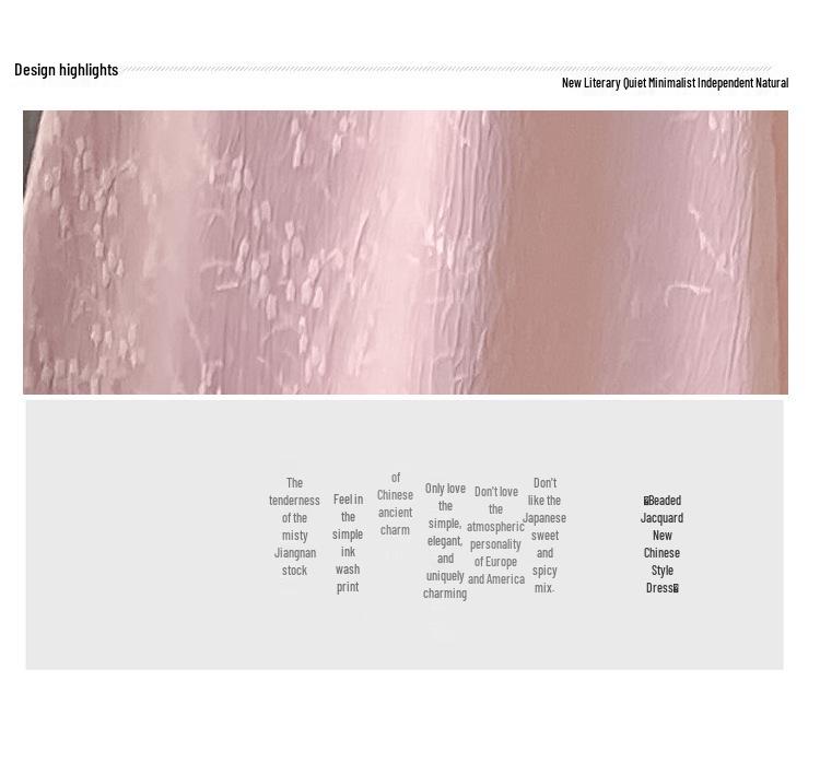 Pink Cheongsam Long Sleeve Bridesmaid Dress - Spring Engagement and Homecoming Style