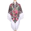 160*160Cm Ethnic Large Square Scarf For Woman Shawls Tassel Floral Print Headscarf Turban Wraps Russian Babushka Bandana Blanket