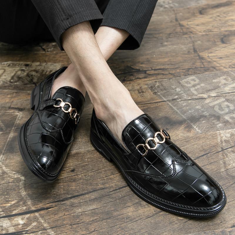 Fashion Designer Mens Leather Luxury Brand Casual Formal Office Bussiness Dress Loafers Man Moccasin Male Footwear Shoes for Men