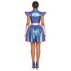 Scifi Space Themed Cosplay Gown With Metallic Finish For Halloween And Events