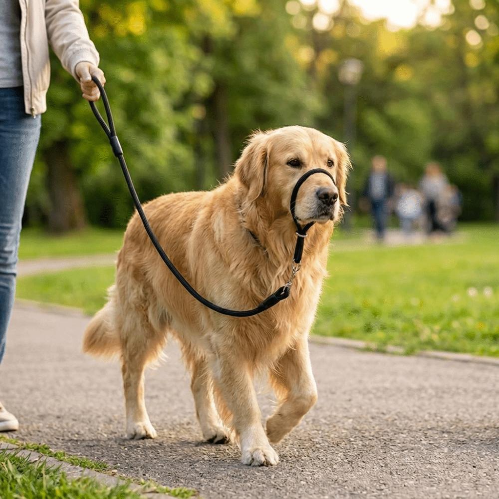 Nylon P Chain Leash Black No Pull Dog Lead Anti Pull Dog Walking Rope Small Medium Dogs