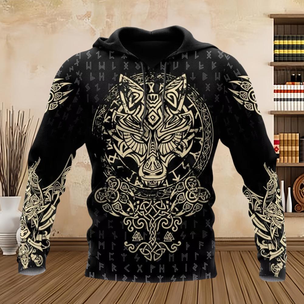 2025 New Hoodie 3D Print Harajuku Print Pullover Men's Hooded Sweatshirt Kangaroo Pocket Vintage Male Clothing Fall Long Sleeve