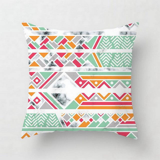 Marble-Patterned Geometry Throw Pillow Covers With Digital Printing Of Short Plush Fabric Car-Shaped Sofa Cushion Home Decor