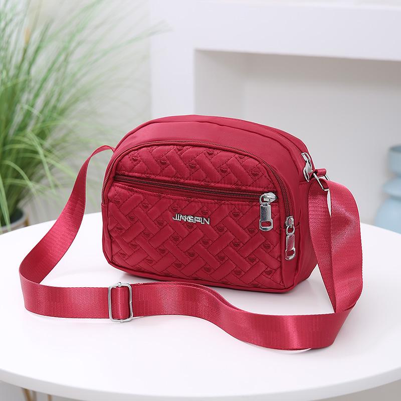Women's Travel Crossbody Bag - Red & Black Shoulder Bag