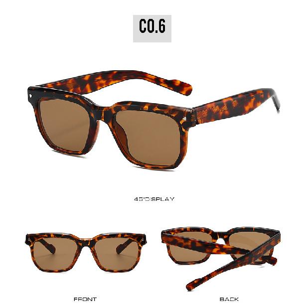 Polarized sunglasses with a square frame and pin-style temples, designed for women, offering UV protection for outdoor use