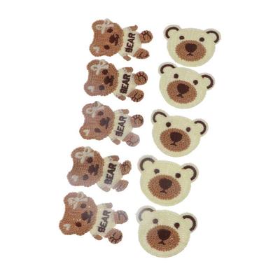 For Clothes Cute Cartoon Bear Animal Clothes Decoration Badge Embroidery Stickers Appliques Patch