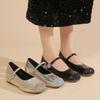 Französische Retro Ein-Wort Flache Einzelne Schuhe Damen Innenhöhe Mary Jane Schuhe Neue Faule Doudou Schuhe